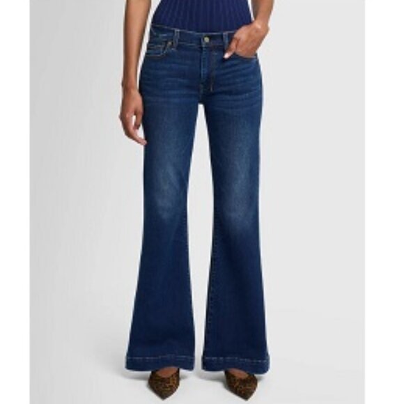 7 For All Mankind Dojo Rhinestone Embellished Jeans, Size 27 - Picture 1 of 17